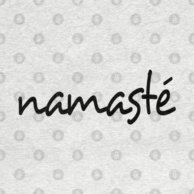 Simple black namaste by ZenNature